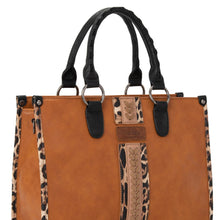 Load image into Gallery viewer, Wrangler Tote Bag for Women Western Purse Woven Shoulder Bag Top-Handle Animal Print Handbags WG83G-8260BR