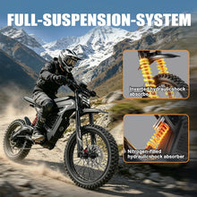 Load image into Gallery viewer, BIBUFF GT600 Electric Dirt Bike for Adults, 7500W Peak Motor, 55 MPH, 80+ Mile Range, 72V 30Ah Removable Battery, Full Suspension, Hydraulic Brakes, 19"/17" All-Terrain Tires, Electric Motorcycle