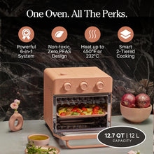 Load image into Gallery viewer, Our Place Wonder Oven | 6-in-1 Stainless Steel Air Fryer Toaster Oven Combo with Basket, Rack, Pan & Tray | Compact 13 QT Countertop Capacity - Toast, Roast, Bake, Reheat, Broil & Steam | Spice
