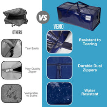 Load image into Gallery viewer, VENO 6 Pack Moving Bags w/Backpack Straps, Moving Boxes & Storage Bins Alternative, Packing Supplies, Camping Accessories Totes for Storage, Dorm Room Essentials Storage Bags (Blue, 6 Pack)