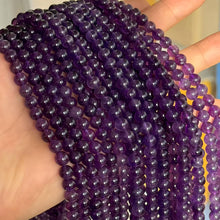 Load image into Gallery viewer, MJDCB 5A Natural South Africa Amethyst Gemstone Round Stone Beads for Jewelry Making DIY Bracelet Necklace (6mm)