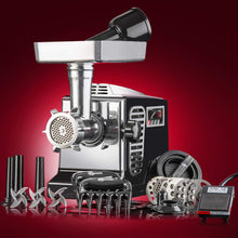 Load image into Gallery viewer, STX International Turboforce II 4000 Electric Meat Grinder | Grinds Soft Bones | Foot Pedal | 6 Grinding Plates | Stainless Steel Blades | Sausage Tubes | Kubbe Maker | Meat Claws | Patty Press & More