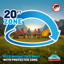Load image into Gallery viewer, Thermacell Mosquito Repellent Rechargeable Adventure EX-Series EX90; Patio Shield with 9-Hour Battery, Includes 12-Hour Refill, Rubber Armor & Carabiner; Scent Free Bug Spray Alternative