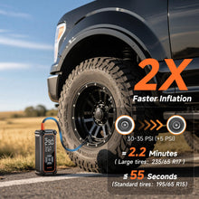 Load image into Gallery viewer, OlarHike Tire Inflator Portable Air Compressor, Lightning-Fast Inflation, Dual Power - 6000mAh & 12V DC, Cordless Air Pump for Car Tires, Bikes, Motorcycle, Balls with LED & Digital Pressure Gauge