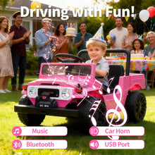 Load image into Gallery viewer, GarveeTech Licensed Toyota Ride on Truck, 12V Kids' Electric Car with Parent Remote Control Ride on Car with Truck Bed Storage, Safety Belt, Soft Braking, Suspension,