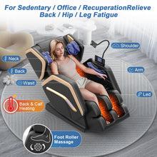 Load image into Gallery viewer, NAGLIFOR Massage Chair Full Body, Zero Gravity Massage Chair 2026 for Back Fatigue with 10 Fixed Rollers, Heating, Airbags, Phone Controller, Bluetooth Speaker, Nightlights for Living Room, Bedroom