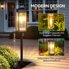 Load image into Gallery viewer, ELECLINK Solar Pathway Lights Outdoor, 8 Pack Upgraded Solar Lights Outdoor Waterproof, Bright Up to 15 Hrs Auto On/Off Garden Light for Yard Patio Lawn Path Walkway Driveway Outside Decor
