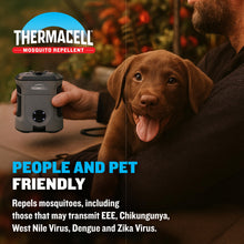 Load image into Gallery viewer, Thermacell Mosquito Repellent Rechargeable Adventure EX-Series EX90; Patio Shield with 9-Hour Battery, Includes 12-Hour Refill, Rubber Armor & Carabiner; Scent Free Bug Spray Alternative