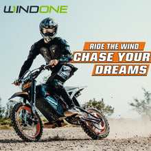 Load image into Gallery viewer, Windone RM7 Electric Dirt Bike for Teens & Adults, 48V 22.5Ah, 37MPH & 45-Mile Electric Motorcycle, 2200W Ebike, 14"/12" Off-Road Tire E-Bike, Dual Hydraulic Brakes, Full Suspension, Glossy Black