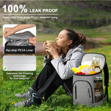 Load image into Gallery viewer, Capolo Cooler Backpack 30 Cans, Insulated Backpack Cooler Leak Proof Large Capacity Thermal Bag Beverage Soft Cooler Bag Lunch Camping Travel Picnic Hiking for Men Women Gray