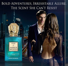 Load image into Gallery viewer, Prince Parfums Dubai - The Story of Amber Woods - 3.4 Ounces - Exquisite Men's Extrait de Parfum - Rich, Luxurious Scent of Amber, Cedar, Vetiver for the Modern Man - Depth, Warmth & Mastery