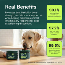 Load image into Gallery viewer, Wuffes Advanced Dog Hip and Joint Supplement with Glucosamine, Chondroitin, Omega 3, MSM, and Green Lipped Mussel, 30 Pork Flavored Chews for Large Dog Breeds