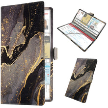 Load image into Gallery viewer, RSAquar Car Registration and Insurance Holder, Glove Box Organizer Car Accessories, Car Document Holder for Cards, Driver License, Marble Black