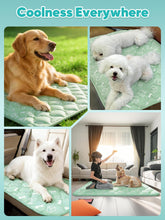 Load image into Gallery viewer, Rywell Dog Cooling Mat 2.0, Nature Green,44" x 32" Thick & Durable Cooling Mat for Extra Large Dogs, Long-Lasting Cool with Waterproof & Color-Changing Arc-Chill Tech (Q-Max>0.5) Washable& Non-Toxic