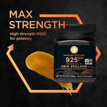 Load image into Gallery viewer, MANUKA DOCTOR - MGO 925+ Manuka Honey Monofloral, 100% Pure New Zealand Honey. Certified. Guaranteed. RAW. Non-GMO (8.75 oz)