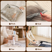 Load image into Gallery viewer, Vacbird Vacuum Bags for Travel with Rechargeable air Pump, Carry-on Size Compression Packing Bags for Luggage and Suitcase, Space Saver for Clothes and Clothing 15 Combo Travel Size