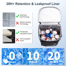 Load image into Gallery viewer, SPARTER Backpack Cooler Insulated Leak Proof 30 Cans, 2 Insulated Compartments Thermal Bag, Portable Lightweight Beach Travel Camping Lunch Backpack for Men and Women