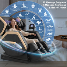 Load image into Gallery viewer, NAGLIFOR Massage Chair Full Body, Zero Gravity Massage Chair 2026 for Back Fatigue with 10 Fixed Rollers, Heating, Airbags, Phone Controller, Bluetooth Speaker, Nightlights for Living Room, Bedroom