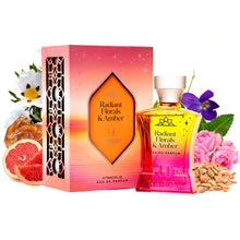Load image into Gallery viewer, H HABIBI Radiant Florals & Amber Musk Perfume for Women - Fresh, Soft, Seductive Women's Perfume - Notes of Violet, Rose & Jasmine Perfume - Made in USA - Feminine Women's Eau de Parfum