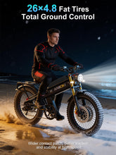 Load image into Gallery viewer, ANIIOKI 6000/7000W Dual Motor Electric Bike,46MPH 300Miles Long Range eBike,60/72V 70Ah/80Ah Battery,7-Speed,26Γ4.8" Fat Tire Electric Bicycles,A9 Pro Max