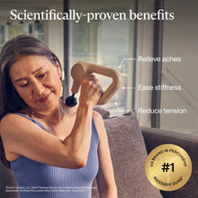 Load image into Gallery viewer, TheraGun Relief by Therabody - Easy-to-Use, Comfortable & Light Handheld Percussion Massage Gun for Everyday Pain Relief Massage Therapy in Neck, Back, Leg, Shoulder and Body (Sand)