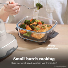 Load image into Gallery viewer, Ninja Crispi 4-in-1 Glass Air Fryer | 450°F | Non-Toxic | 4QT & 6-Cup Glass Containers w/Lids | Microwave, Freezer, Dishwasher Safe | Max Crisp, Air Fry, Bake, Recrisp | Stone | FN101ST