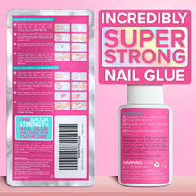 Load image into Gallery viewer, Super Strong Nail Glue for Press On Nails, Nail Tips & Acrylic Nails (8ml) NYK1 NailBond Brush On Glue for Press Ons, Tips & Acrylics - Long Lasting, Maximum Strength, Mess-Free Application