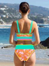 Load image into Gallery viewer, popvil High Waisted Bikini Sets for Women Tummy Control Swimsuits 3 Piece Bathing Suits Neon Swimwear with Skirt 2026 Orange Medium