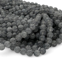 Load image into Gallery viewer, ABCGEMS Brazilian Smoky Elestial Quartz Beads (Mystical Layers & Natural Smoky Glow) Healing Energy Jewelry Making Smooth Round 8mm