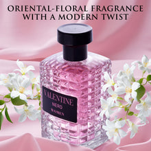 Load image into Gallery viewer, Valentine Nero for Women Eau De Parfum - Amber Floral Jasmine, Bourbon Vanilla & Woods - Oriental-Floral Fragrance with a Modern Twist - Elegant 100ml Bottle Fragrance Packed in a Paper Box