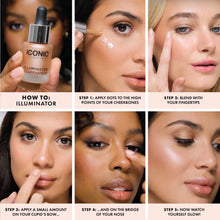 Load image into Gallery viewer, ICONIC LONDON Illuminator | Liquid Highlighting Drops for a Radiant Glow, Cruelty-Free, Vegan Makeup, Blush (Peachy Rose) 0.45 Fl oz
