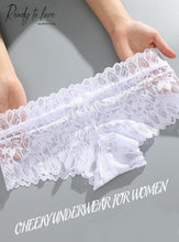 Load image into Gallery viewer, READY TO LOVE Sexy Women's Underwear Lace Shorts V Waist Breathable Cheeky Panties for dresses red party maxi cocktail summer spring