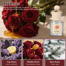 Load image into Gallery viewer, Car Air Freshener Oil Diffuser - Hanging Long Lasting Scent for Car & Home, Essential Oil Freshener with Adjustable Fragrance (Lavender+Red Roses+Oud Wood+Amber Allure)