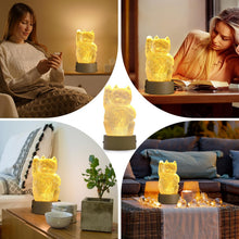 Load image into Gallery viewer, Verveho Night Light Cat Lamp,Cat Decorative lamp,Fortune Cat Night Light USB Rechargeable,3D Night Light for Home Decoration,Kids,Meditation,Valentine's Day