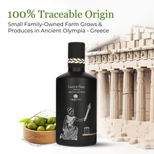 Load image into Gallery viewer, World's Best Gold Award - Laurel & Flame Olympia PGI Olive Oil Extra Virgin - Polyphenol Rich (706 MG/KG) - USDA Organic - Multiple Award Winning – 60X Hydroxytyrosols - Early Harvest - Cold Pressed (500 ml/16.9 fl oz)