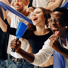 Load image into Gallery viewer, 2 Pack 9-inch Cowbells for Sporting Events, Percussion Noise Makers with Handle for Football Games, Stadiums (Blue)