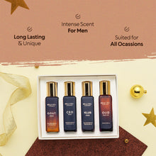 Load image into Gallery viewer, Bella Vita Luxury Long Lasting Perfume Gift Set for Man | 4x20ml | Gifts for Men | Woody, Citrusy, Oud, Premium Fragrance Scent | KLUB, OUD, CEO, G.O.A.T