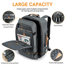 Load image into Gallery viewer, VGOAL Large Travel Backpack For Women Men, Carry On Backpack, 40L Travel Backpack Flight Approved Weekender Backpack Luggage Suitcase Backpack Expandable With 4 Packing Cubes