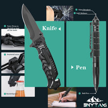 Load image into Gallery viewer, Survival Kits 37 in 1, Gifts for Men Dad Husband Christmas Valentine's Day, Emergency Survival Gear and Equipment, Camping Hiking Outdoor Adventure Cool Gadgets