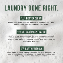 Load image into Gallery viewer, Mozi Wash Laundry Detergent Liquid, Alpine Woods, 50+ Loads, Concentrated, Plant Based, Cruelty & Dye Free, Phosphate & Paraben Free, Earth Friendly, Long Lasting Fresh Scent, 32 oz Recyclable Bottle