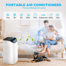 Load image into Gallery viewer, 14,000 BTU Portable Air Conditioner Cools Up to 700 Sq.Ft, 3-IN-1 Energy Efficient Portable AC Unit with Remote Control & Installation Kits for Large Room, Campervan, Office, Temporary Space