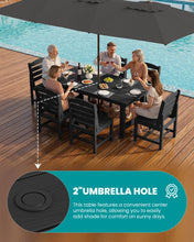 Load image into Gallery viewer, SERWALL Patio Dining Sets for 6 Person, HDPE Dining Set with 6 Armless Chairs, Black