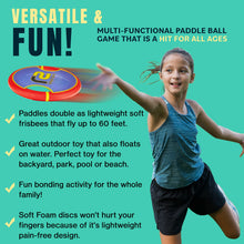 Load image into Gallery viewer, Frisbees for Kids Bouncy Paddles: Gifts for Boys & Gift Ideas for Kids 2023 - Kids Sports Gifts & Sports Games for Boys 8-12 Toss & Catch Games & Yard Toys Outdoor Games for Kids with Stringy Balls