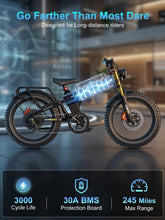 Load image into Gallery viewer, ANIIOKI 6000/7000W Dual Motor Electric Bike,46MPH 300Miles Long Range eBike,60/72V 70Ah/80Ah Battery,7-Speed,26Γ4.8" Fat Tire Electric Bicycles,A9 Pro Max