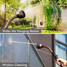 Load image into Gallery viewer, RESTMO Watering Wand, Heavy Duty Metal Garden Hose Wand with Thumb Flow Control, 15-Inch Long Hose Nozzle Sprayer with 10 Spray Patterns, Ideal to Water Hanging Baskets and Shrubs, Oil Rubbed Bronze