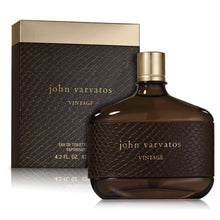 Load image into Gallery viewer, John Varvatos Men's Cologne, Vintage Eau de Toilette EDT Spray, Aromatic Chypre Scent with Notes of Quince Paste, Patchouli & Tobacco Leaf, 4.2 fl oz