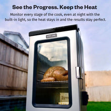 Load image into Gallery viewer, EAST OAK 30" Electric Smoker for Outdoors | Built-in Meat Probe Up to 6× Longer Smokes on a Single Load | Side Chip Loader for Smoking | Bigger Batches with 725 sq in Cooking Area, Mist Silver