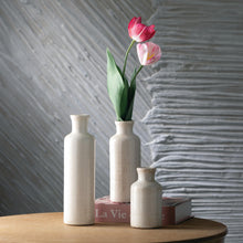 Load image into Gallery viewer, Sullivans White Ceramic Vase Set, Farmhouse Decor, Home Decorative Vase, Vases For Your Kitchen, Bedroom, Office, Living Room, Bathroom, & Shelf Centerpiece Table Decorations (CM2333)