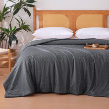 Load image into Gallery viewer, Amazon Basics Cooling Comforter, Soft Lightweight Waffle Weave Blanket for Hot Sleepers, Summer & All Season Bedding to Keep Cool for Night Sweats, 106"x90", King, Dark Gray