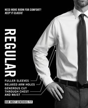 Load image into Gallery viewer, Van Heusen Men's Dress Shirt Regular Fit Poplin Solid, White, 16.5" Neck 34"-35" Sleeve